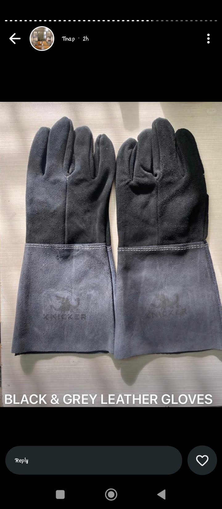 Leather hand gloves